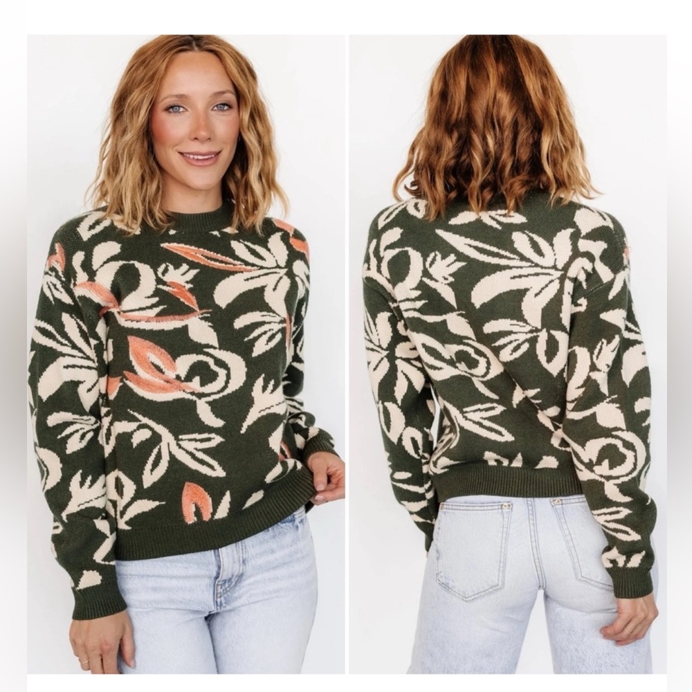 Baltic Born Aiden Sweater Dark Olive‎ Size 2XL